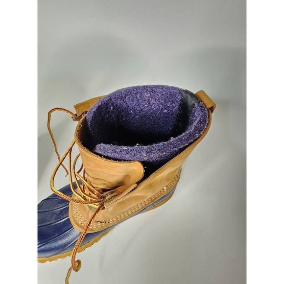 Vintage L.L. Bean Bean Boots Mens 8 removable felt liner - Picture 8 of 13